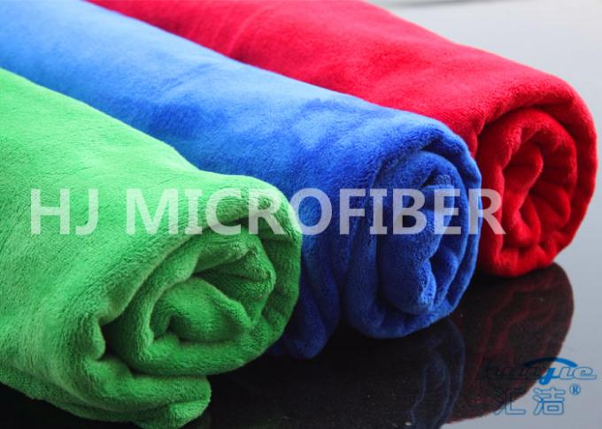 솔질한 테리 피복, Microfibre 피복 차 청소가 OEM에 의하여 극세사 씨실 뜨개질을 했습니다