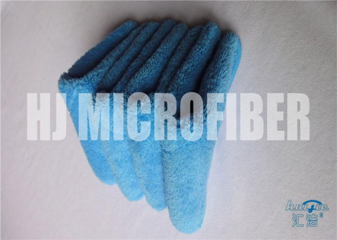 단 하나 합성 파란 Microfiber Rags/매우 두꺼운 견면 벨벳 양털 Microfiber 접시 피복 25X25cm