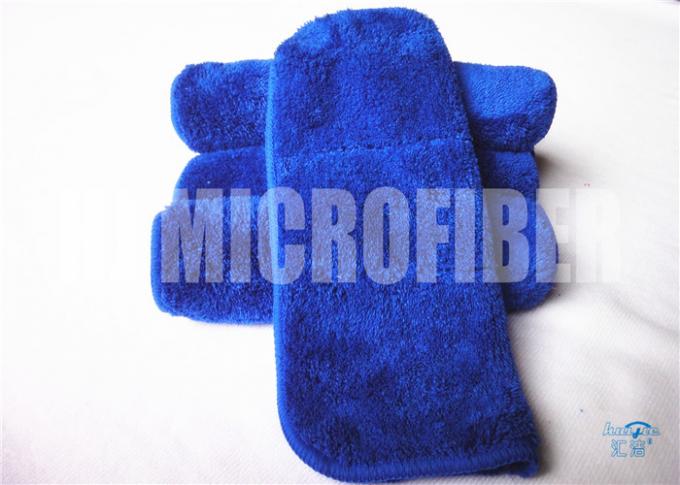 공장 직접적인 씨실 - 뜨개질을 한 파란 산호 우단 Microfiber 청소 피복 환경 보호