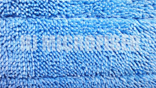 18"는 파랑 Microfiber 가정 청소를 위한 젖은 Mop 패드 보충 Mop 머리를 접습니다
