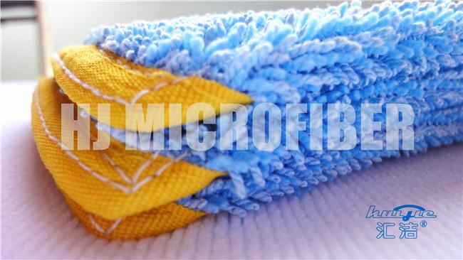 18"는 파랑 Microfiber 가정 청소를 위한 젖은 Mop 패드 보충 Mop 머리를 접습니다