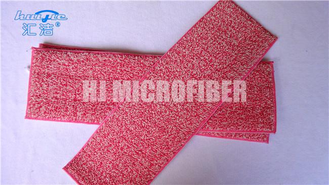 빨강은 털실 강선전도 Eco 가정 청소를 위한 친절한 Microfiber 젖은 Mop 패드를 염색했습니다