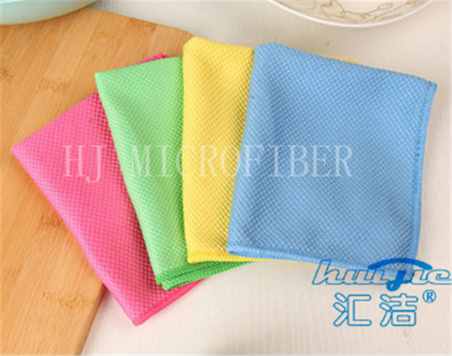창 청소를 위한 빨강/파란/황색 빨 수 있는 Microfiber 유리제 청소 피복