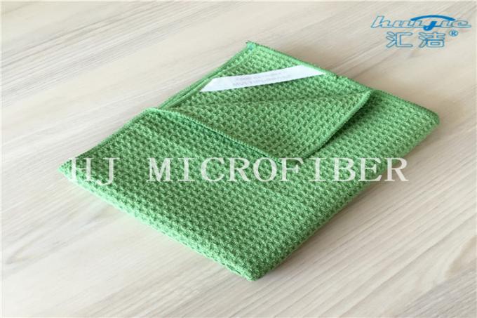 다기능 녹색 Microfiber Merbau 파인애플 격자 직물 청소 피복 수건