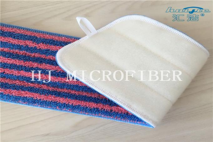 빨강과 파란 줄무늬 털실에 의하여 염색된 Microfiber는 가정 청소를 위한 직물 Mop 머리 Mop 보충 패드를 뒤틀었습니다