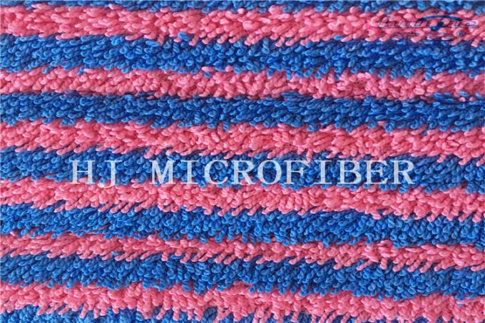 빨강과 파란 줄무늬 털실에 의하여 염색된 Microfiber는 가정 청소를 위한 직물 Mop 머리 Mop 보충 패드를 뒤틀었습니다