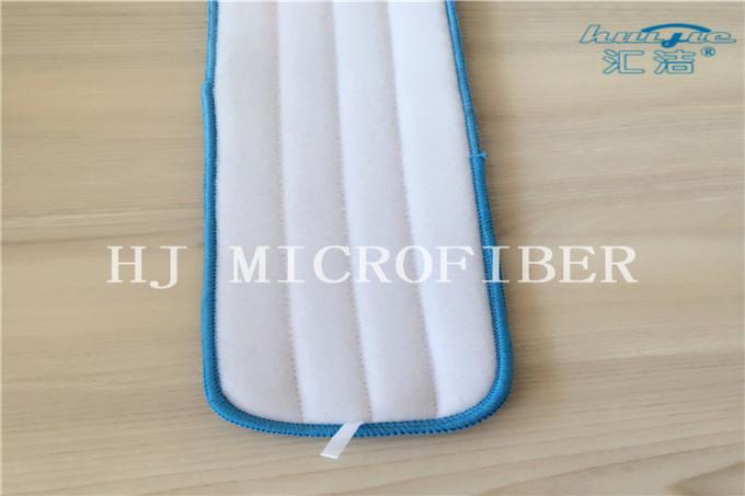파란 색깔 Microfiber 줄무늬에 의하여 뒤틀리는 더미 직물 Mop 머리 Mop 보충 패드