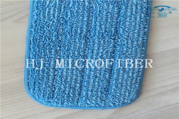 파란 색깔 Microfiber 줄무늬에 의하여 뒤틀리는 더미 직물 Mop 머리 Mop 보충 패드