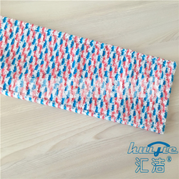 Microfiber 젖은 Mop는 자카드 직물 정연한 보충 주머니를 가진 젖은 mop 패드를 덧댑니다