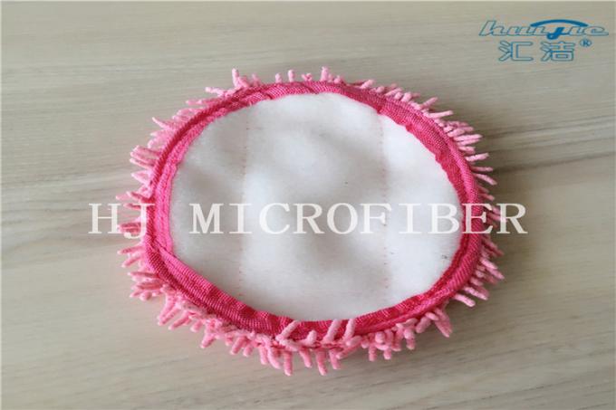 분홍색 색깔 Microfiber 작은 셔닐 실 둥근 모양 차 Cleanng 부속품 차 세척 공구