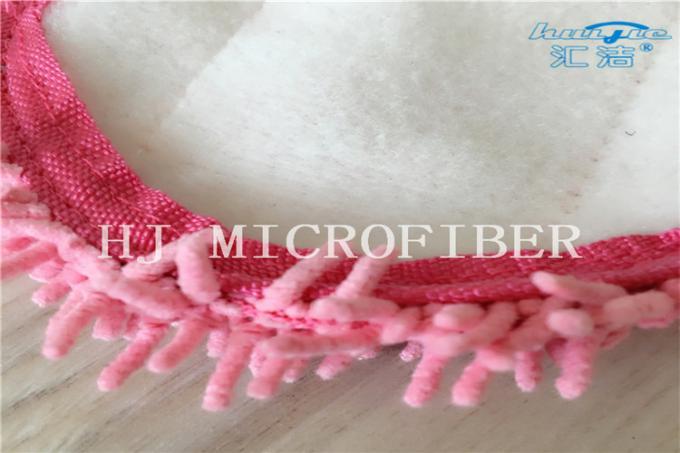 분홍색 색깔 Microfiber 작은 셔닐 실 둥근 모양 차 Cleanng 부속품 차 세척 공구