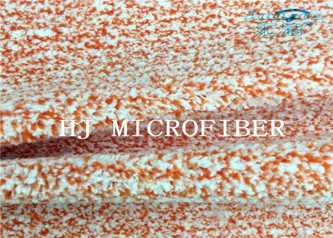 나일론 단단한 철사를 가진 주황색 혼합 뜨개질을 한 Microfiber 산호 양털 직물