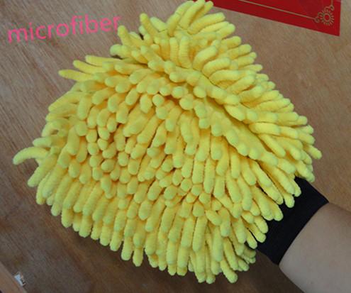 노란 파란 다채로운 16 * 21cm 머리 고도 3cm microfiber 큰 셔닐 실 차 청소 장갑