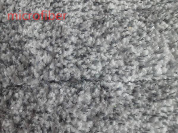 회색 길쌈된 microfiber 산호 양털 11*34 5mm 갯솜 자루 걸레 패드를 세척하는 자유재량