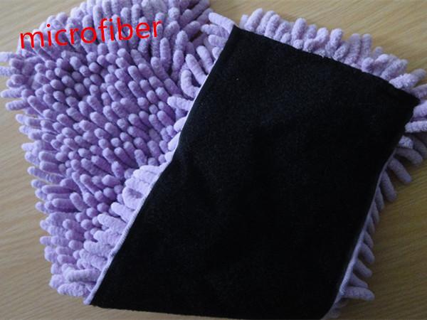 Microfiber 자주색 다채로운 젖은 Mop는 13*47cm 머리 길이 2cm 큰 셔닐 실을 덧댑니다