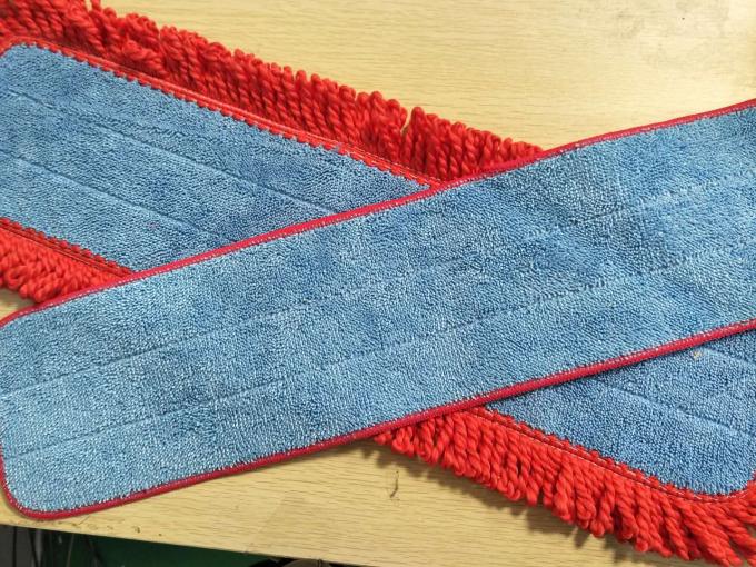 450gsm 파란 꼬이는 빨간 술 Microfiber 젖은 Mop는 친절한 환경을 덧댑니다