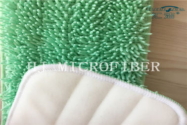 녹색 Microfiber 작은 셔닐 실 직물 Mop 머리 Mop 보충 패드