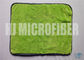 Windows 유리를 위한 녹색 견면 벨벳 완충 수건/높이 흡수 Microfiber 청소 피복