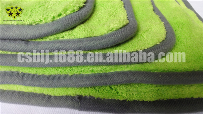 녹색 Microfiber 최고 연약한 최고 흡수제 80% 폴리에스테 20% 폴리아미드 차 깨끗한 수건