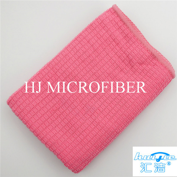 부엌 빨간색 16"를 위한 Microfiber 청소 피복 수건씨실에 의하여 뜨개질을 하는 피복 세척 공구
