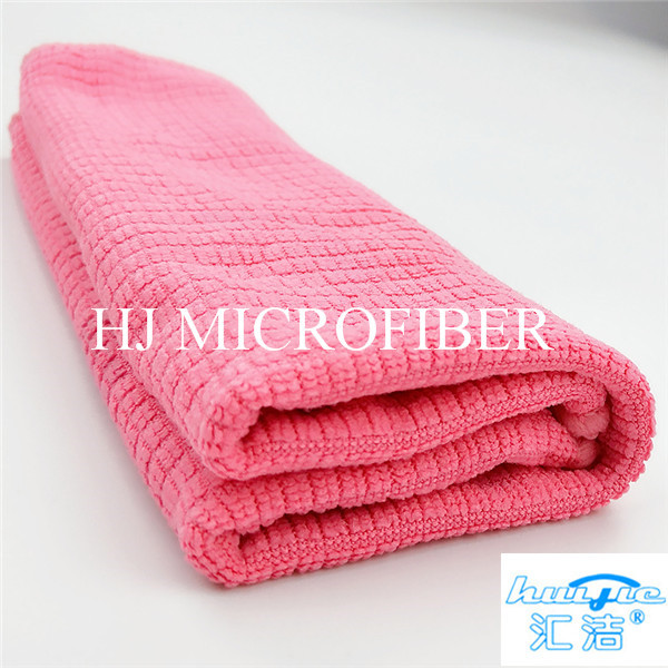 부엌 빨간색 16"를 위한 Microfiber 청소 피복 수건씨실에 의하여 뜨개질을 하는 피복 세척 공구