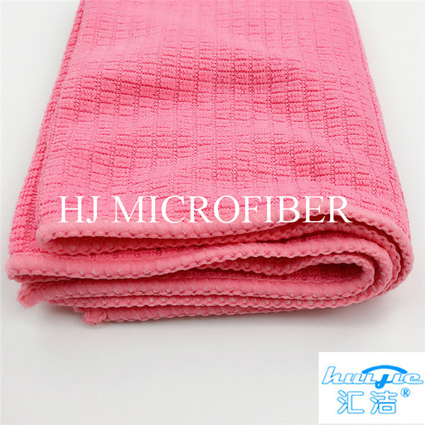 부엌 빨간색 16"를 위한 Microfiber 청소 피복 수건씨실에 의하여 뜨개질을 하는 피복 세척 공구