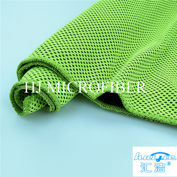 녹색 Microfiber 청소 피복 냉각 수건 Bath & 비치 타올 작은 microfiber 피복