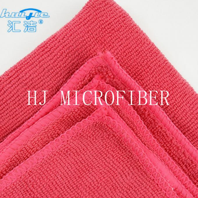 가정 사용을 위한 HUIJIE 공급자 MIcrofiber 손타월 빨간색 Microfiber 청소 피복