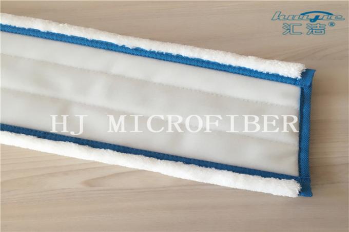 백색 색깔 Microfiber 가정 청소를 위한 기계에 의하여 뜨개질을 하는 직물 Mop 머리 Mop 보충 패드
