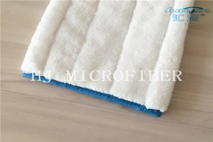 백색 색깔 Microfiber 가정 청소를 위한 기계에 의하여 뜨개질을 하는 직물 Mop 머리 Mop 보충 패드