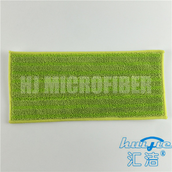 80% 폴리에스테와 20% 폴리아미드 micofiber씨실에 의하여 뜨개질을 한 강선전도는 젖은 편평한 mop 패드를 배관했습니다