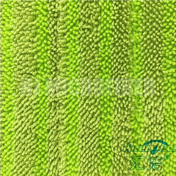 80% 폴리에스테와 20% 폴리아미드 micofiber씨실에 의하여 뜨개질을 한 강선전도는 젖은 편평한 mop 패드를 배관했습니다