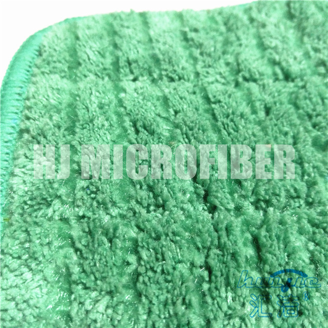 녹색 Microfiber Mop 보충물은 단단한 실크 지면 젖은 Mop 머리를 가진 산호 양털을 덧댑니다