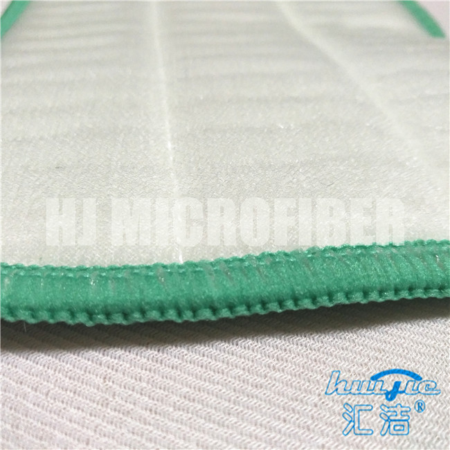 녹색 Microfiber Mop 보충물은 단단한 실크 지면 젖은 Mop 머리를 가진 산호 양털을 덧댑니다