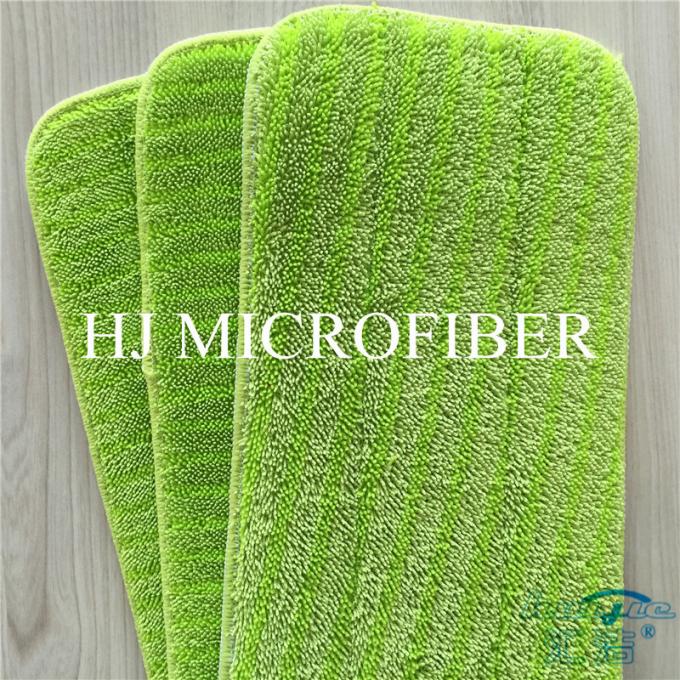 녹색 Microfiber 젖은 Mop 패드 강선전도 더미 보충물 Mop 직물 가정 청소 Mop 머리
