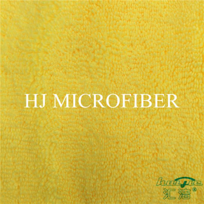 노란 색깔 Microfiber 차 깨끗한 수건을 위한 최고 두꺼운 산호 양털 직물 수건