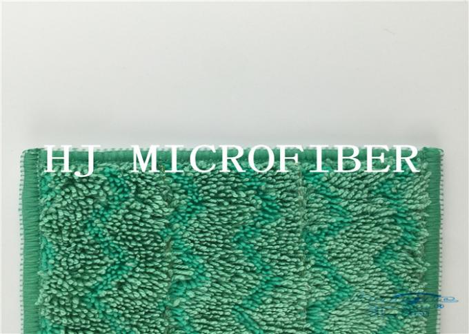 W는 자카드 직물 Microfiber 젖은 Mop 패드 80% 폴리에스테 20% 폴리아미드를 형성했습니다
