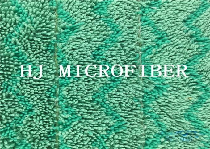 W는 자카드 직물 Microfiber 젖은 Mop 패드 80% 폴리에스테 20% 폴리아미드를 형성했습니다