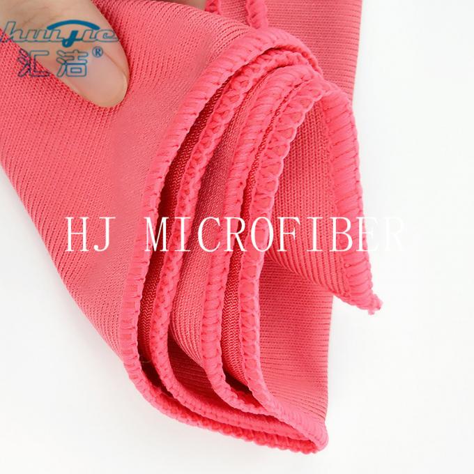 빨간 Microfiber 유리제 청소 피복 수건 40*40 린트천 - 창 세척 피복을 위해 해방하십시오