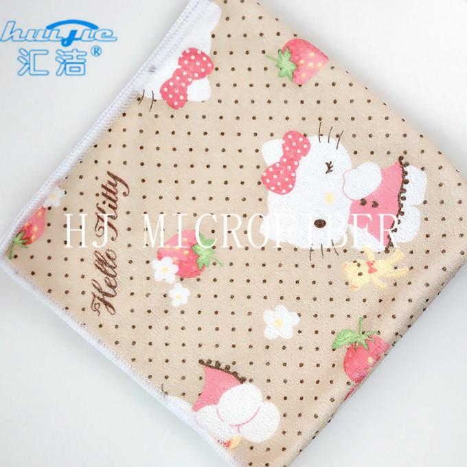 인쇄된 Microfiber 피복 아기 손타월 가구 깨끗한 수건 회색 색깔 40*40