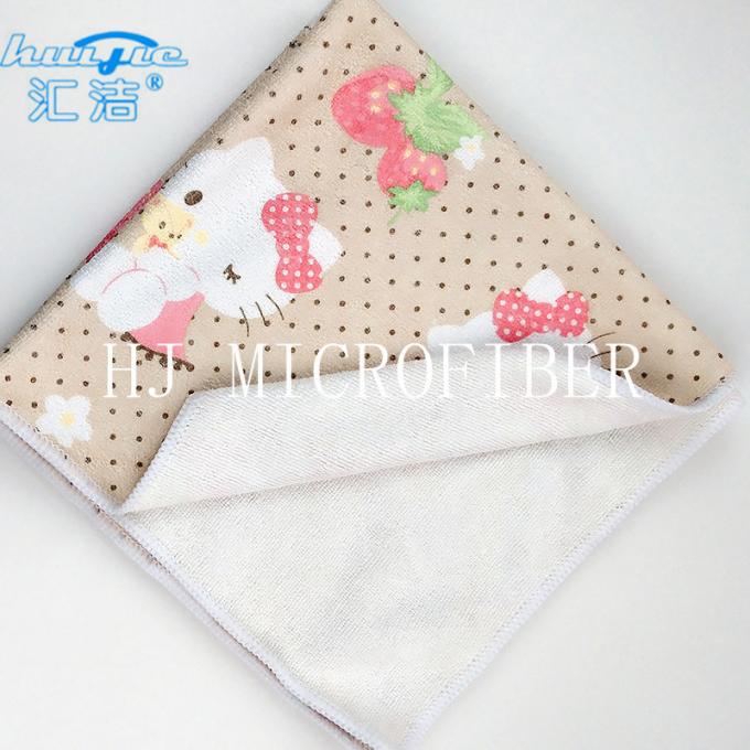 인쇄된 Microfiber 피복 아기 손타월 가구 깨끗한 수건 회색 색깔 40*40