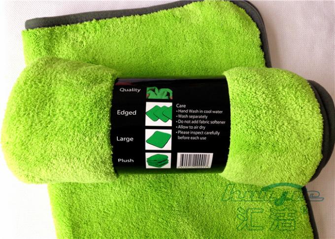 녹색 Microfiber 최고 연약한 최고 흡수제 80% 폴리에스테 20% 폴리아미드 차 깨끗한 수건