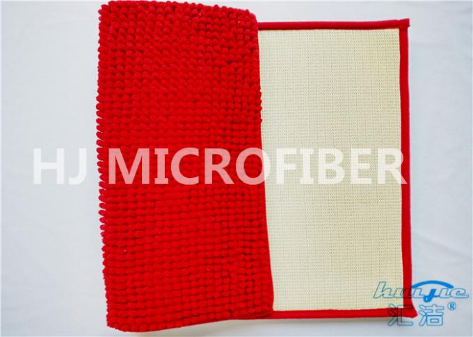 빨간색 근본 큰 셔닐 실 목욕탕 문 Microfiber 매트 최고 연약한 최고 유용한 가정