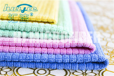 MIcrofiber씨실에 의하여 뜨개질을 하는 손타월 가정 사용 부엌 줄무늬 깨끗한 수건 최고 부드러움