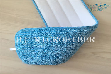 파란 색깔 Microfiber 줄무늬에 의하여 뒤틀리는 더미 직물 Mop 머리 Mop 보충 패드