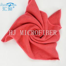 가정 사용을 위한 HUIJIE 공급자 MIcrofiber 손타월 빨간색 Microfiber 청소 피복
