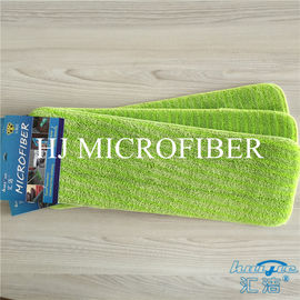 녹색 Microfiber 젖은 Mop 패드 강선전도 더미 보충물 Mop 직물 가정 청소 Mop 머리