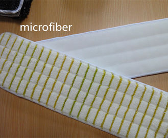 황색에 의하여 Microfiber 길쌈된 산호 젖은 Mop는 우단 최고 두꺼운 나일론 각자 adhensive 젖은 Mop 패드를 덧댑니다