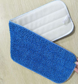 파란 꼬이는 Microfiber 젖은 Mop 패드, 5mm는 280gsm 나일론 자동 접착 Mop 패드 머리를 닦아냅니다
