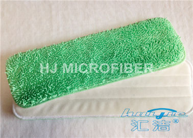 3 - 5개 마이크로미터 먼지 극세사 젖은 대걸레는 녹색 100%년 폴리에스테를 덧댑니다